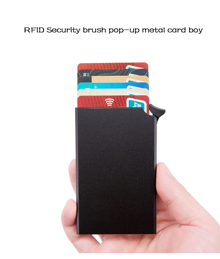 Wholesale Custom Metal Wallet Card Holders Designer ID Credit Plastic Silicone PVC Leather Business Place Magnetic RFID Aluminum Alloy Card Holder